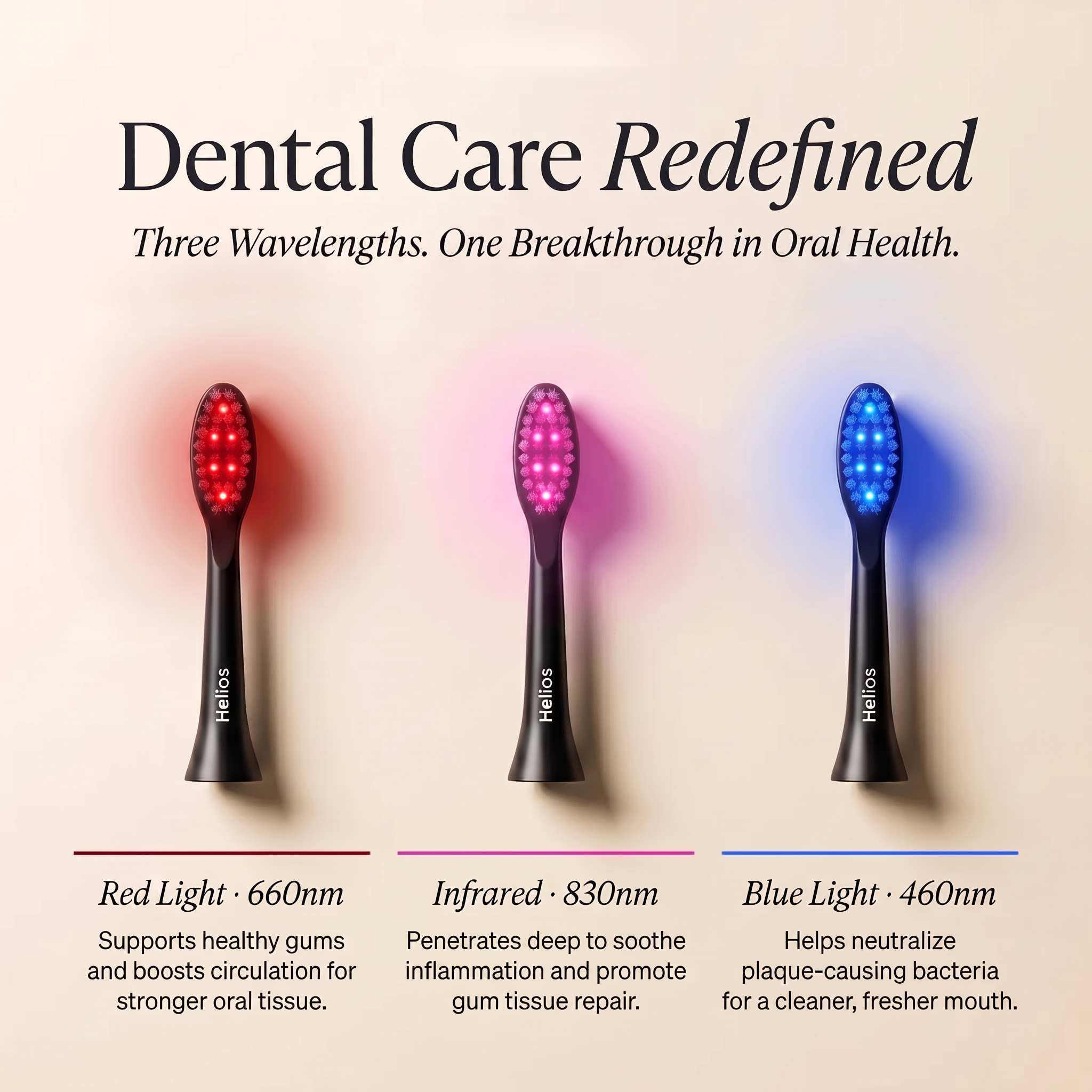 Brosse à dents électrique Helios à lumière rouge et bleue 4