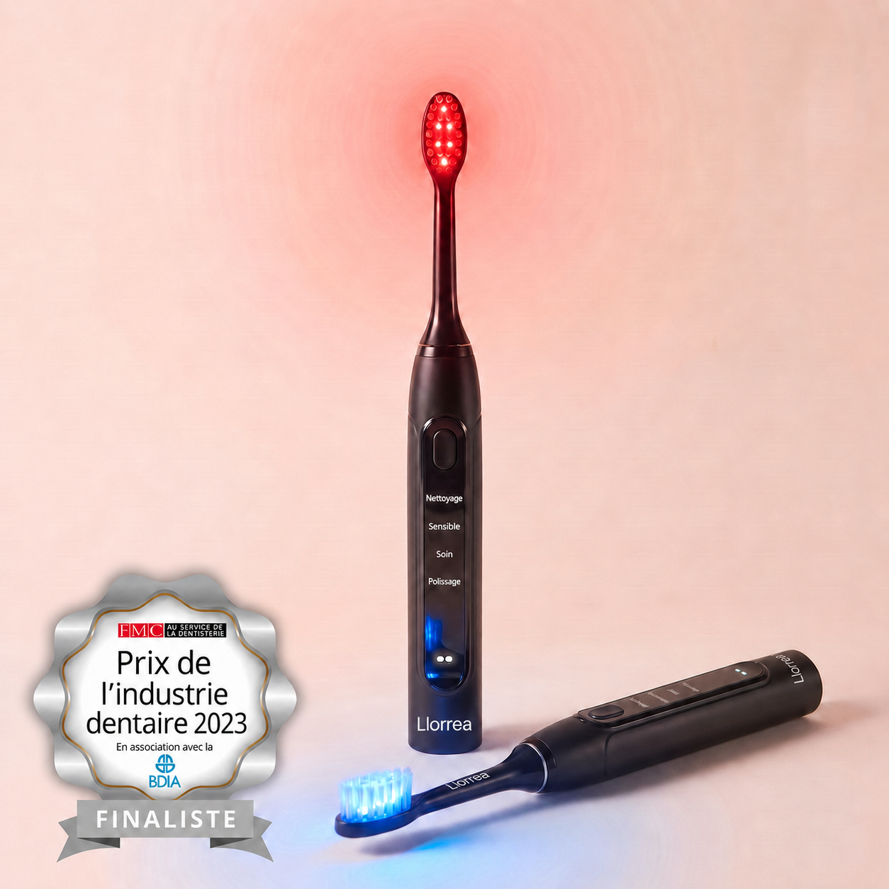 Brosse à dents Llorrea à lumière rouge + bleue