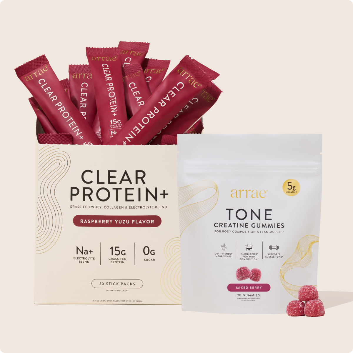 Duo Sculpter Éclat Gummies | Créatine, Protéines Claires, Sans Sucre Ajouté 0