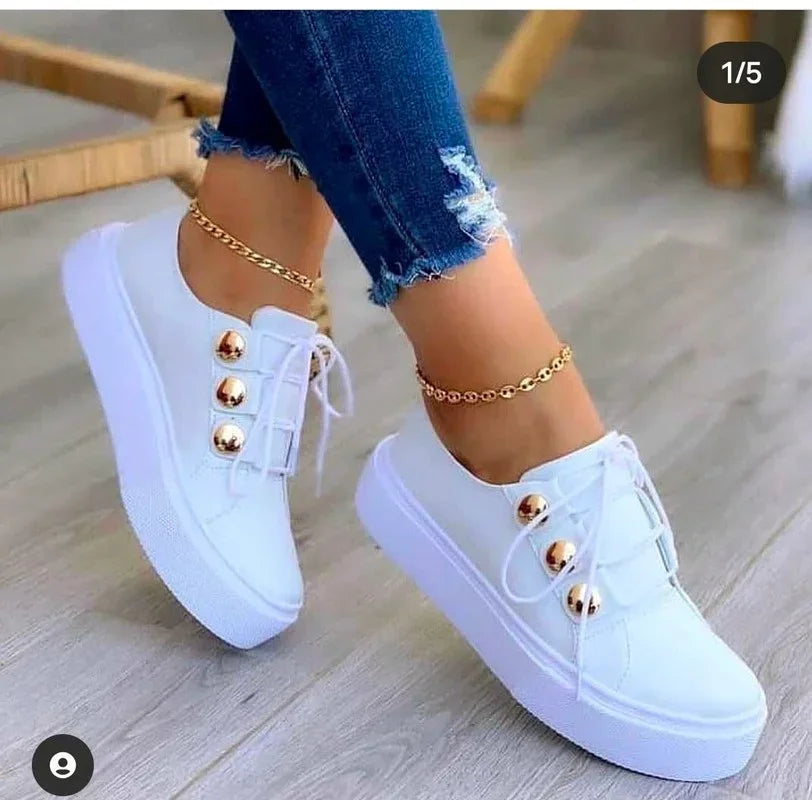 Σαρένα | Ορθοπεδικά Sneakers Πλατφόρμας με Στρογγυλή Μύτη™