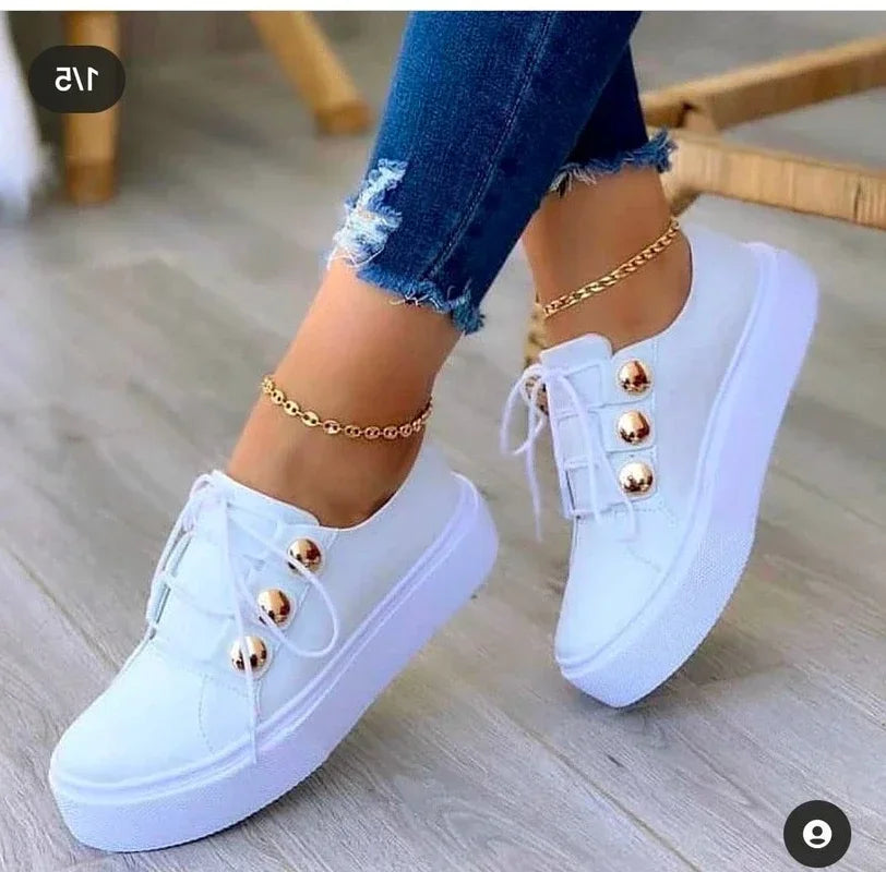 Σαρένα | Ορθοπεδικά Sneakers Πλατφόρμας με Στρογγυλή Μύτη™