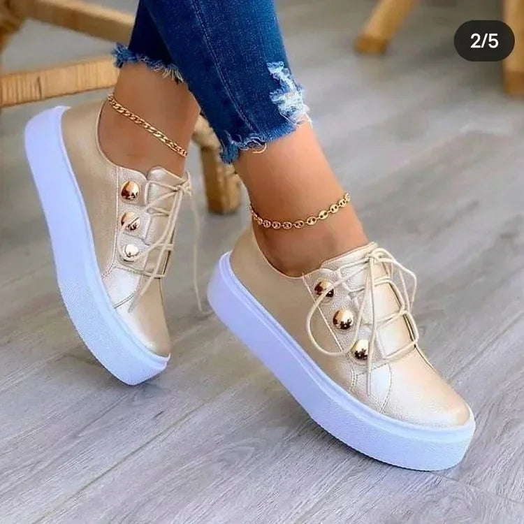 Σαρένα | Ορθοπεδικά Sneakers Πλατφόρμας με Στρογγυλή Μύτη™