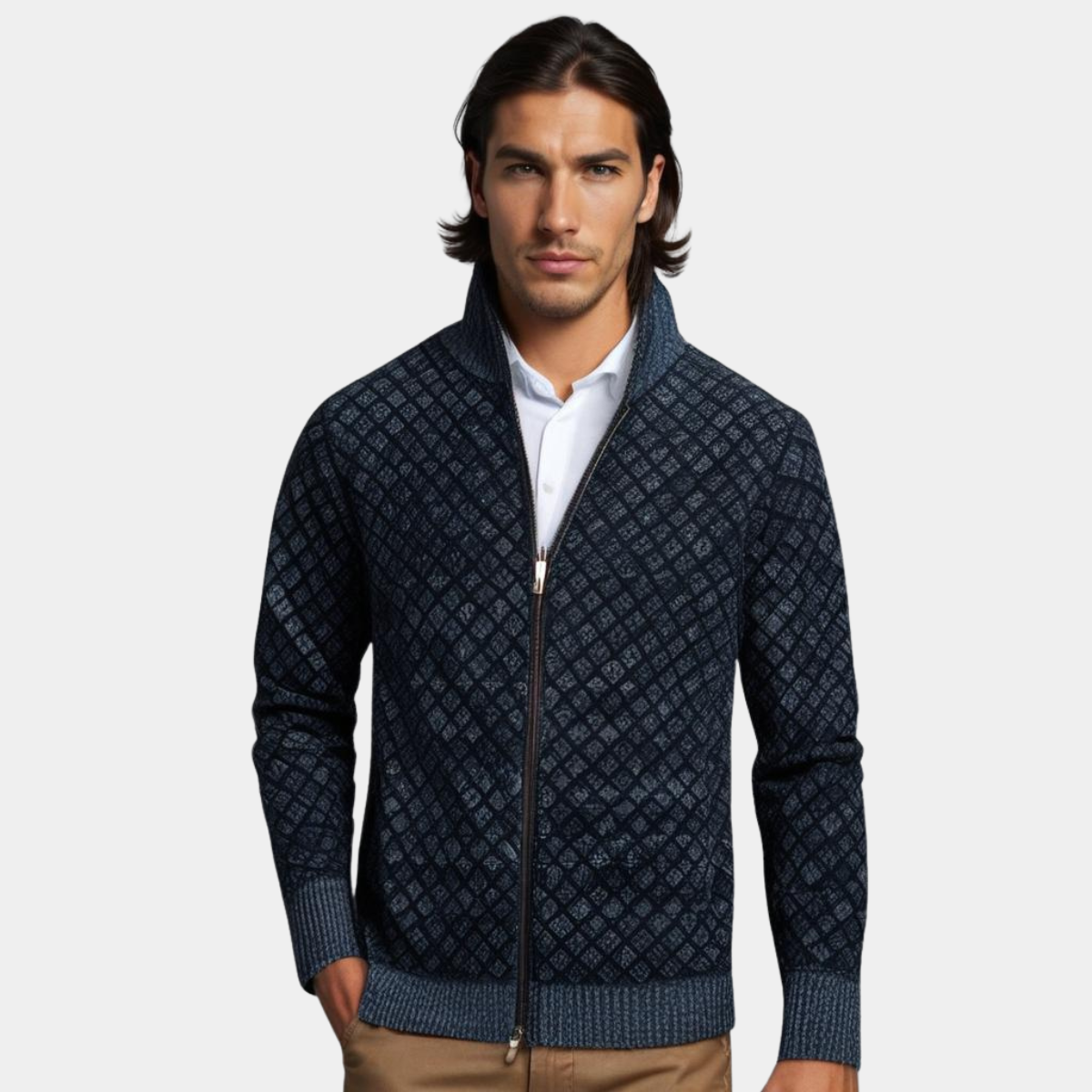 Henrik™ | Κομψό cardigan με φερμουάρ