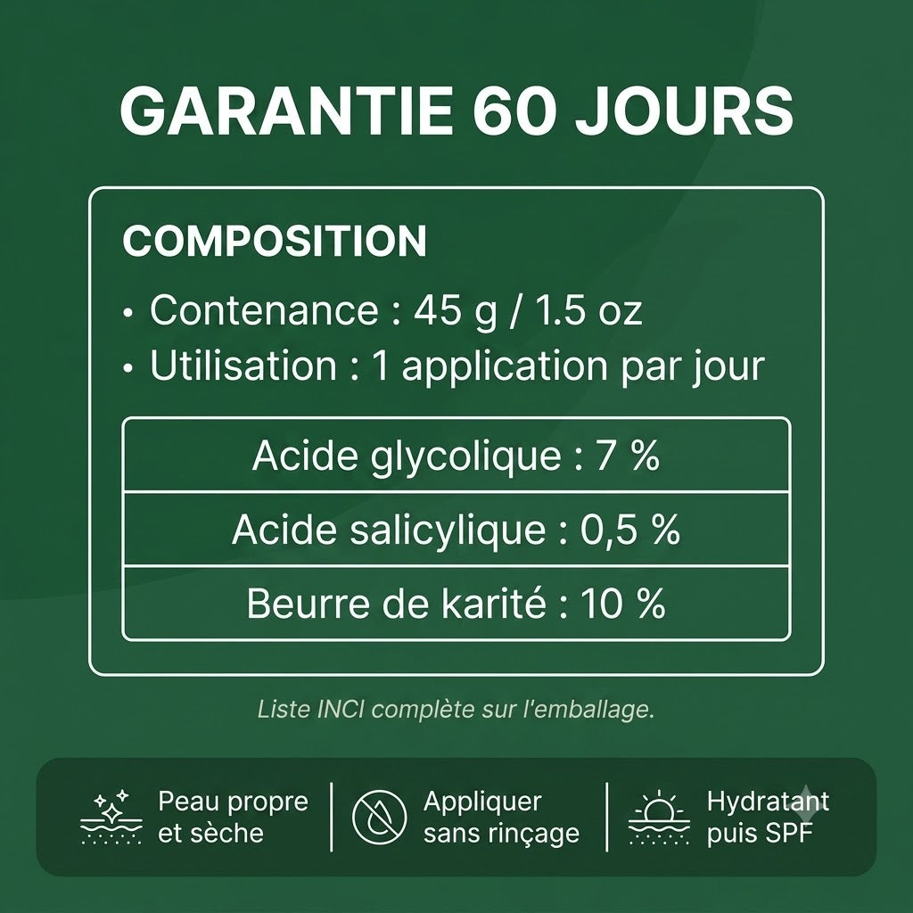 Llorrea — Stick Corps Lissant à l'Acide Glycolique 7%